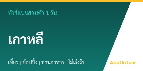 ทัวร์แบบส่วนตัวในเกาหลี หนึ่งวันไปไหนได้บ้าง